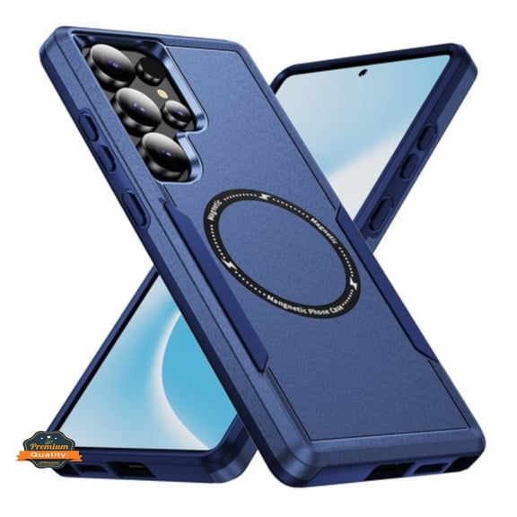Xpression Phone Case For Samsung Galaxy S25 Fan Edition /Galaxy S25 FE Heavy Duty Rugged & Dual-Layer Protection and Magnetic Circle Compatible with Magsafe Shockproof Cover, Blue