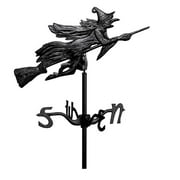 Whitehall Flying Witch Garden Weathervane, Black