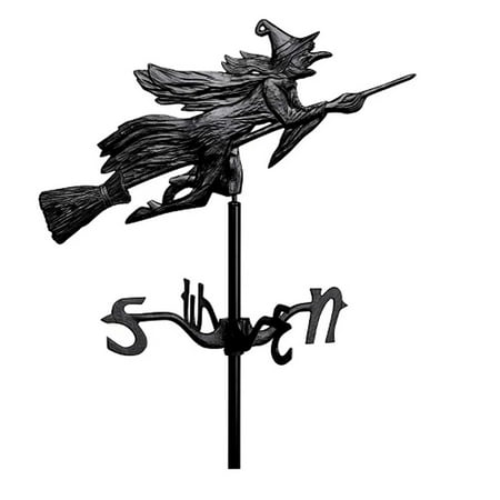 Whitehall Flying Witch Garden Weathervane, Black