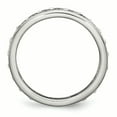 thumbnail image 2 of Stainless Steel Polished Crystal 4.50mm Band Ring 9 Size, 2 of 7