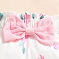 thumbnail image 5 of NOLDARES Newborn Baby Girl Outfits Flower Ribbed Ruffle Long Sleeve Romper and Pant set 3pc Infant Girl Fall Winter Clothes,White,6-9 M, 5 of 9