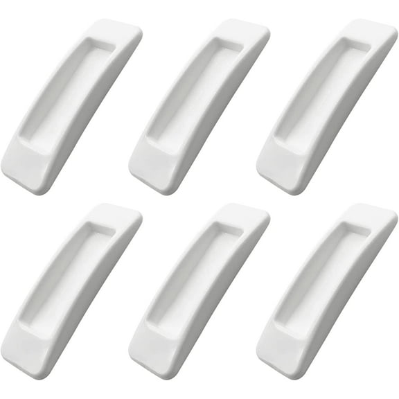 Self-adhesive sliding door handles with double-sided tape for cabinets, windows, refrigerators, drawers, glass doors (white)