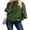 Army Green, variant on Sweaters for Women Mock Neck Cable Knit Sweater Ribbed Lantern Sleeve Knitted Pullover Sweater Alsol Lamesa