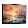 thumbnail image 2 of Designart "Clouds delicate Horizon" Landscapes Floater Framed Wall Art Living Room, 2 of 7
