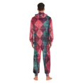 thumbnail image 4 of FORMRS Onesies Pajama for Adults Unisex Hoodie Winter Jumpsuit One Piece Sleepwear, Sizes S-2XL, Vibrant Green Tartan Pattern, 4 of 7
