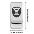 thumbnail image 2 of Stainless Steel Respect the Beard Classic Slim Money Clip Credit Card Holder, 2 of 2