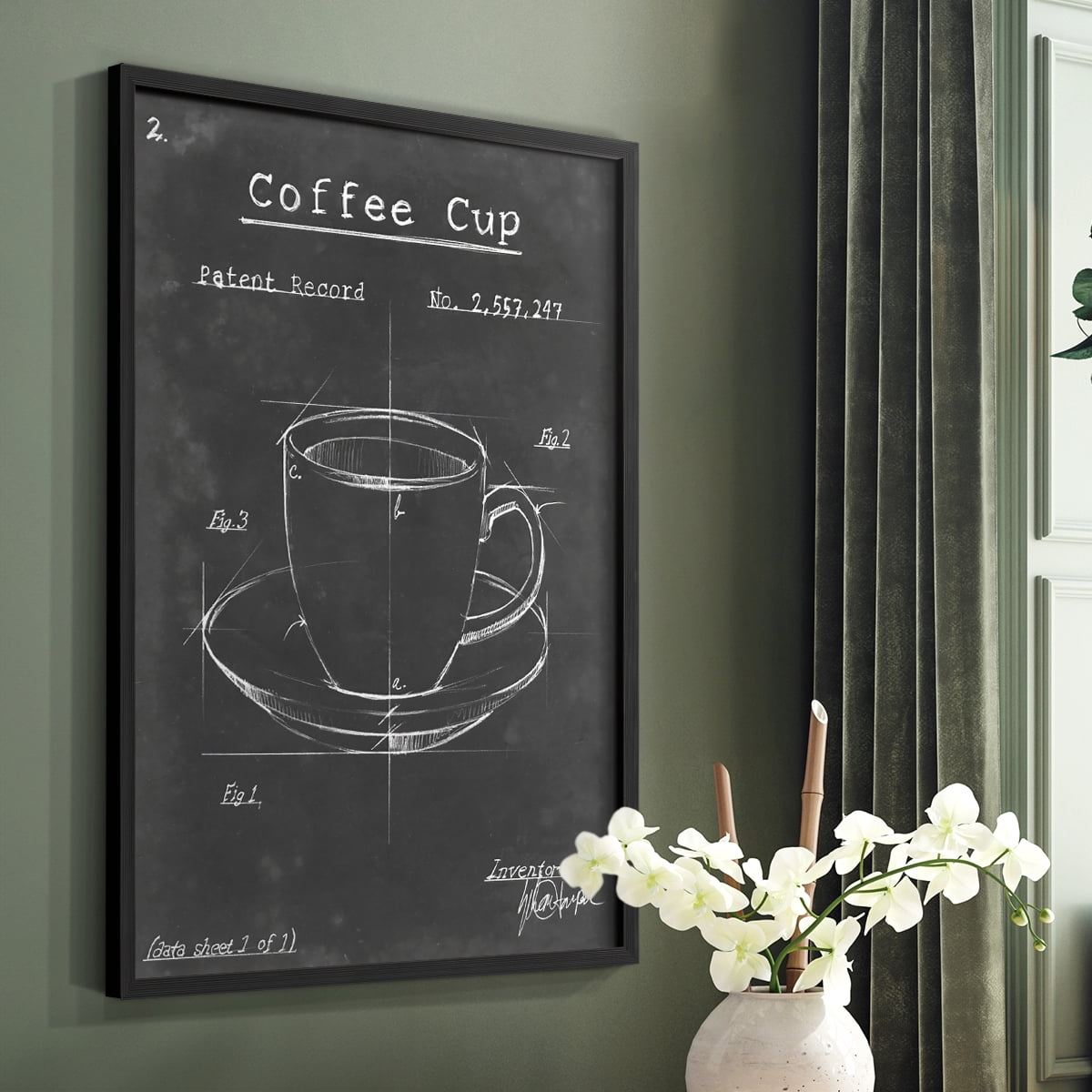 Morning Routine II Framed Print in Black Solid Wood Framed Print No Nail Hanging