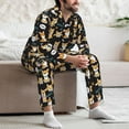thumbnail image 7 of Naloa Cute Dogs Corgi Men’s Pajamas Set - Long Sleeve Button Down Sleep Shirt and Pajama Bottoms Sleepwear Set-Medium, 7 of 7