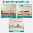 thumbnail image 2 of Naomi Home Twin Over Full Metal Bunk Bed, White, 2 of 17