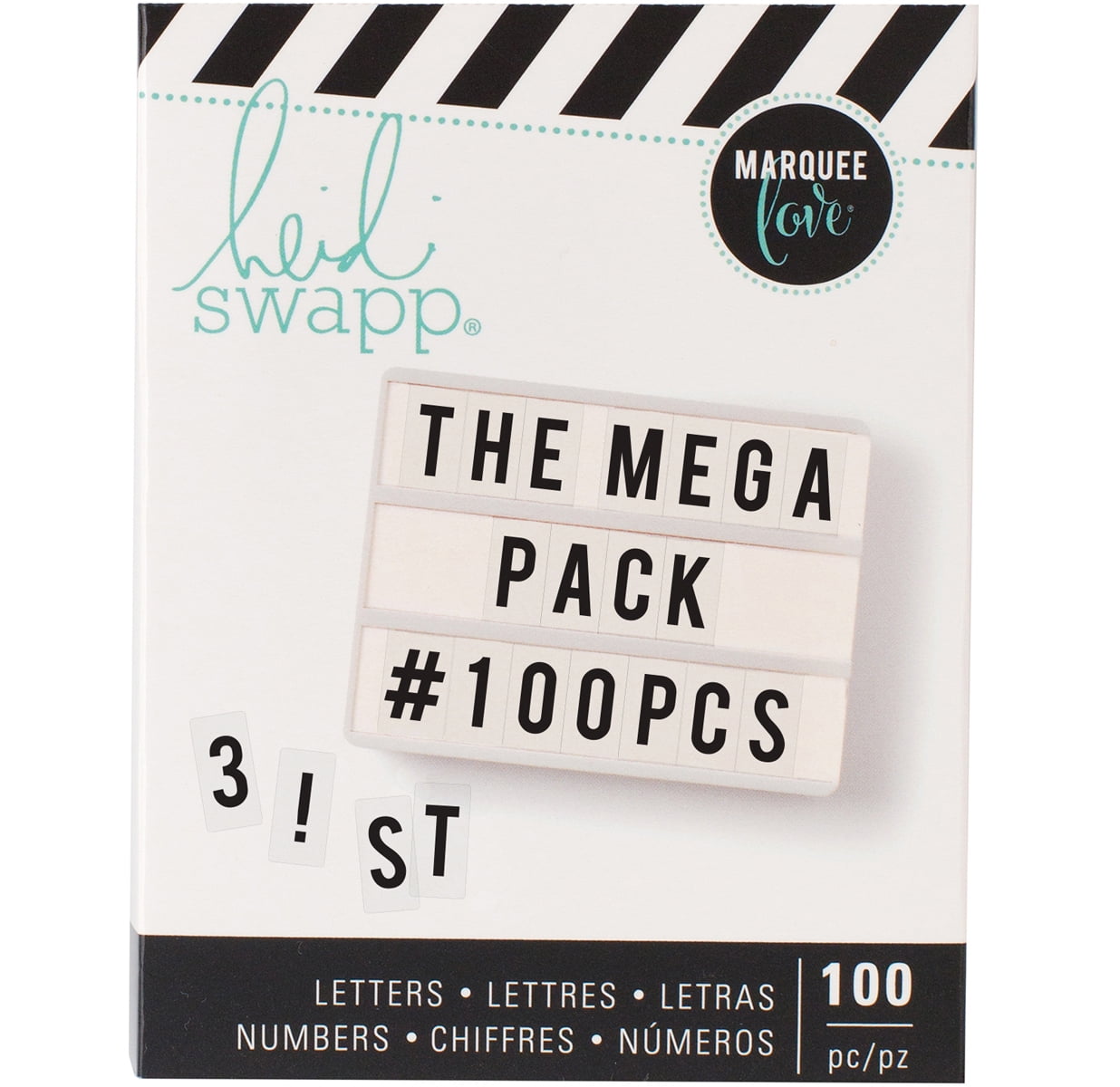 Heidi Swapp Lightbox Glow Inserts 100/Pkg-Yellow Alphabet & Symbols 