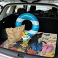 thumbnail image 2 of Yuyamidu Floral Black Cat Car Trunk Mat 29" x 39", All Weather Non-Slip Rear Cargo Liner, Machine Washable Trunk Mat for Hatchback Sedan Truck SUV Vehicle Interior Accessories, 2 of 7