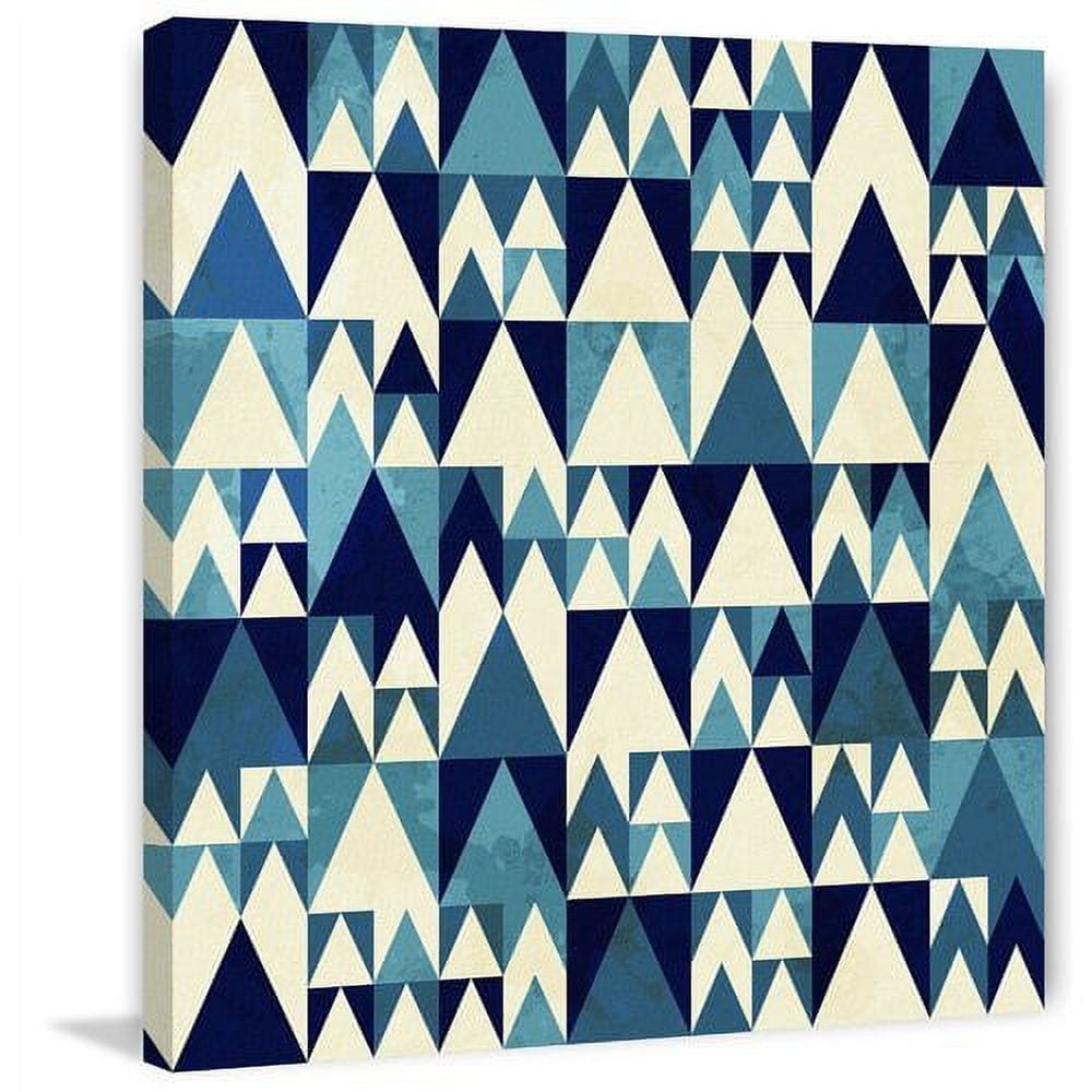 "Blue Invasion" Painting Print on Wrapped Canvas