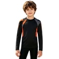 thumbnail image 4 of Unisex Children Athletic Tee, Color Block Long Sleeve Sports Running Shirt, 4 of 6
