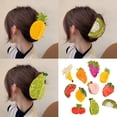 thumbnail image 2 of Acetate Hair Claw Clip in Fruit Designs Women's Hair Accessory Hair Decoration for Fashion Enthusiasts and Style Seekers, 2 of 20