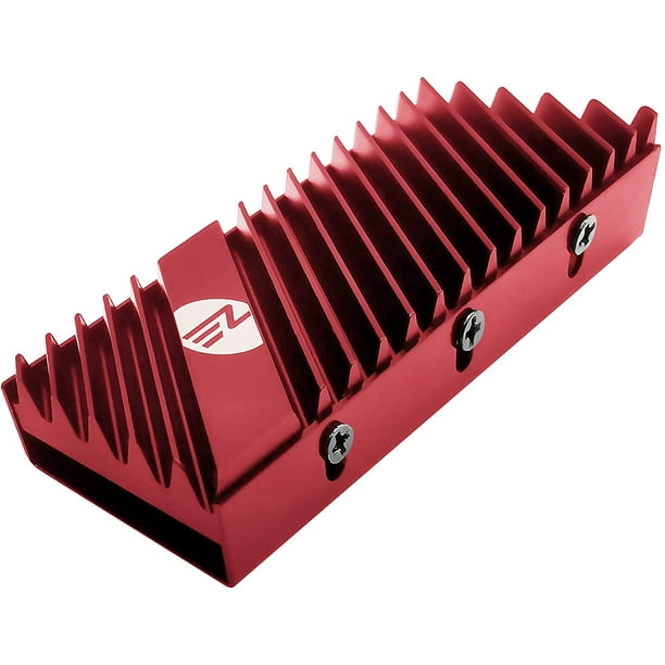 EZDIY-FAB Dissipateur thermique M.2 2280 SSD double face pour SSD PCIE NVME  M.2 ou SATA M.2 Rouge