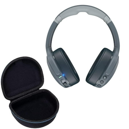 Skullcandy Crusher EVO True Wireless Bluetooth Over Ear Headphone Bundle with Premium Deluxe Carrying Case (Gray)