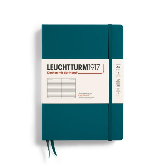 Cuaderno LEUCHTTURM1917, tapa dura, tamaño mediano, A5, 251 páginas