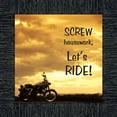 thumbnail image 3 of Classic Motorcycle Bikers "Screw Housework, Let's Ride!" Sunset with Picture Frame, 10x10 8570, 3 of 6