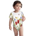 thumbnail image 2 of Yiaed Wild Herbs Print Infant Climbing Short Sleeve Onesie One-Piece Baby Bodysuit Clothes 0-12 Months -18 Months, 2 of 6
