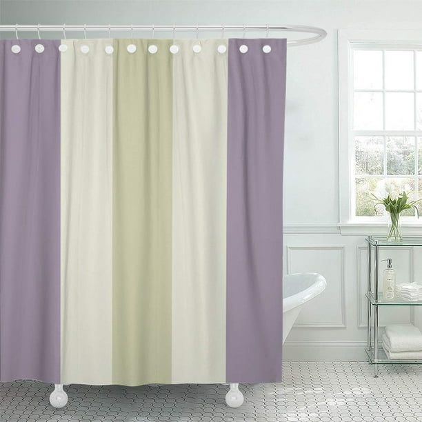 Cynlon Light Pale Purple Cream Green, Shower Curtain Purple And Green