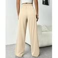 thumbnail image 4 of jinghuiyue Womens High Waist Wide Leg Sweatpants Elastic Drawstring Lounge Pants with Side Pockets XL, 4 of 7