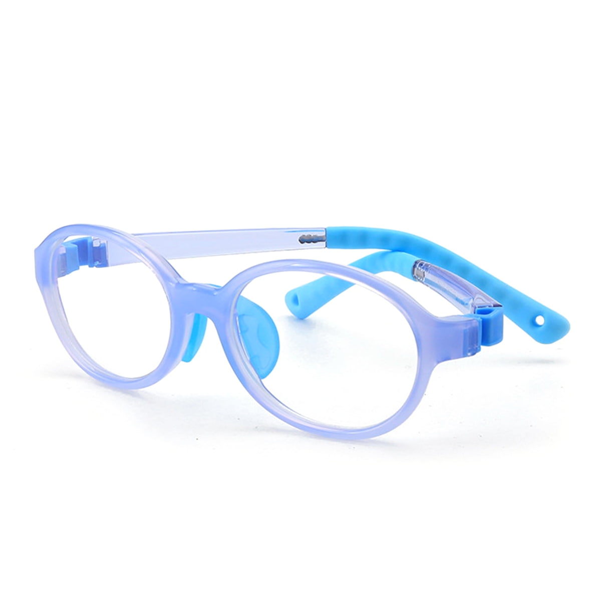 7Pcs Ellipse Kids Glasses Flat Mirror Anti Blue Light Glasses Computer Goggles Radiation Protection Children Eyeglasses Multi-Color