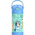 thumbnail image 1 of Thermos Kids Bouteille d'eau isolée sous vide avec paille rabattable, 355 ml, Bluey, 1 of 5