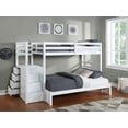 thumbnail image 1 of JLG Twin over Double Bunk Bed, Left-Hand Staircase with Extension Kit (White), 1 of 1