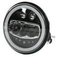 thumbnail image 2 of Motorcycle Headlight, Waterproof Good Heat Dissipation Universal Head Lamp Dustproof 12V White Light Anti Explosion High Brightness 7in  For Cars For Motorbikes, 2 of 8