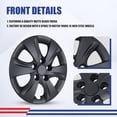 thumbnail image 2 of 4PCS/Set 15 inch Hubcaps Compatible with 2011-2016 Hyundai Elantra Sedan,Compatible with Steel Wheel,Bolt-on Car Truck SUV Hub Cap,Black Matte, 2 of 7