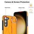 thumbnail image 3 of Allytechgroup for Samsung Galaxy S25 Case, Premium PU Leather Shockproof Ring Holder Kickstand Hand Strap Drop Protection Stylish Phone Case for Samsung Galaxy S25, Orange, 3 of 8