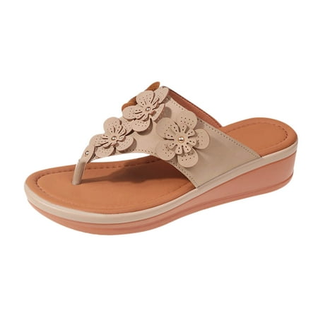 

Women Sandals clearance for Juebong Orthopedic Sandals for Women Women Walking Slippers with Arch Support Anti-Slip Breathable Sandal Vintage Slip On Flip Flops Sandals Women Dressy Summer Flat