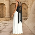 thumbnail image 4 of Oplxuo Women's Summer Strapless Flowy Maxi Dress Tube Bodycon Split A Line Long Party Dresses, 4 of 7