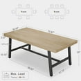thumbnail image 2 of 70.87 Inch Dining Table for 6-8 People Modern Industrial with Wood Top & Metal Legs, 2 of 10