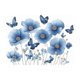 thumbnail image 3 of Adhesivos de pared con diseño floral de amapola azul, 30 x 90 cm, 3 of 4
