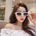 thumbnail image 3 of Estilo Oval gafas de sol de las mujeres Vintage Retro marco redondo blanco hombres gafas de sol mujer negro Hip Hop claro gafas UV400pangjing, 3 of 4