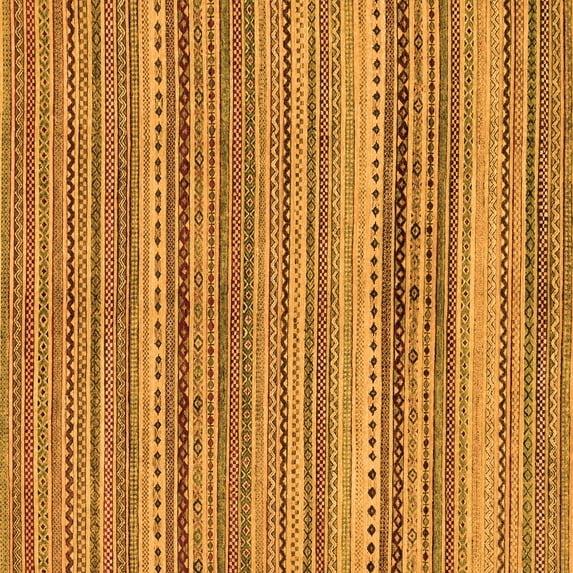 Ahgly Company Indoor Square Abstract Orange Modern Area Rugs, 8' Square