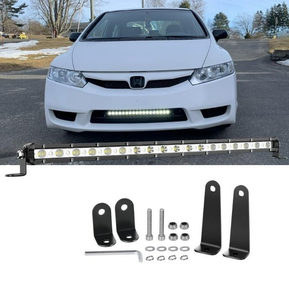 25 Inch Single Row Led Light Bar Pods - Ultra-Slim 72W Waterproof Driving Fog Light Combo Flood Spot Lights for Trucks Off Road ATV UTV SUV Golfcart 1-Pack