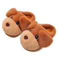 thumbnail image 5 of CUZIBR Girls Slippers Boys Cute Dog Animal Fuzzy House Slippers Close Toe Warm Winter Warm Home Footwear,Coffee,18-24 Months, 5 of 5