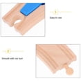 thumbnail image 3 of Wooden Train Track Toy Blue Wood Track for Kids Educational Play Piece, 3 of 5