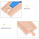 thumbnail image 3 of Wooden Train Track Toy Blue Wood Track for Kids Educational Play Piece, 3 of 5
