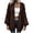 Coffee, variant on Women Oversized Cardigan Sweater Front Open Knitted Lantern Long Sleeve Thick Jacket