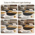 thumbnail image 7 of ODIKA 2'x3' Washable Throw Rug Non-Slip, Low Profile, Flatwoven, Easy Care Black Gold Geometric Balance Artistic Design Elegant Abstract Shapes with Refined for Hallway, Study Room, 7 of 7
