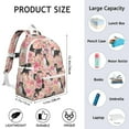 thumbnail image 6 of Bernese Mountain Dogs with Flowers Backpack for School,Cute School Bag,Schoolbag with Adjustable Shoulder Straps & Padded Back,13.4"x11"x4.7", 6 of 6