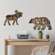 thumbnail image 1 of Wooden Dosing with Light Creative Wolf Totem Decorative Wooden Christmas Jewelry Gift Ornament Animal Totem Wolf Sculpture CraftBearUnited Kingdom He Qiyong unisex, 1 of 1
