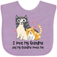 thumbnail image 3 of Inktastic I Love My Grandma Loves Me Cat Boys or Girls Baby Bib, 3 of 4