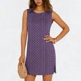 thumbnail image 2 of Sentmoon Robes Longues pour Femmes Décontractées Formelles Sans Manches à Col Rond Robes d'Été pour Femmes 2026 Printemps Imprimé à Pois Coupe Régulière Robes Maxi Mode Urbaine pour le Travail et le Bureau TTG, 2 of 7