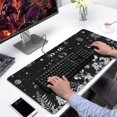 thumbnail image 2 of Long Mouse Pads for Desk,Black Gothic Sun Moon Flower Pattern Desk Mats on Top Of Desks, Desk Mouse Pad Extra Large with 3mm Non-Slip Base and Stitched Edge for Gaming,Office,Work,Home 31.5"x15.7", 2 of 6