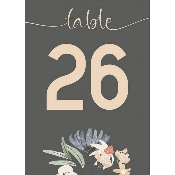 Black Table Cards Number 1-100 Double Sided For Wedding Reception Event Party Baby Shower Birthday 4x6