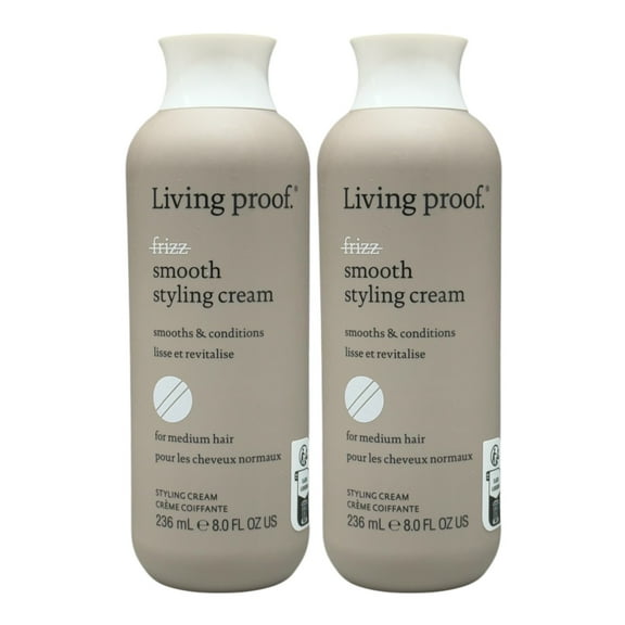 Living Proof No Frizz Smooth Styling Cream 8 Oz (Pack of 2)